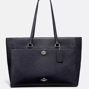 Coach Folio Tote in Black Leather